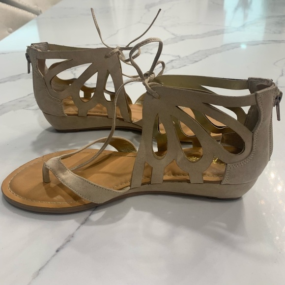 Women’s Gladiator Lace Up Zipper‎ Heel Sandals Size 8M - Picture 2 of 11